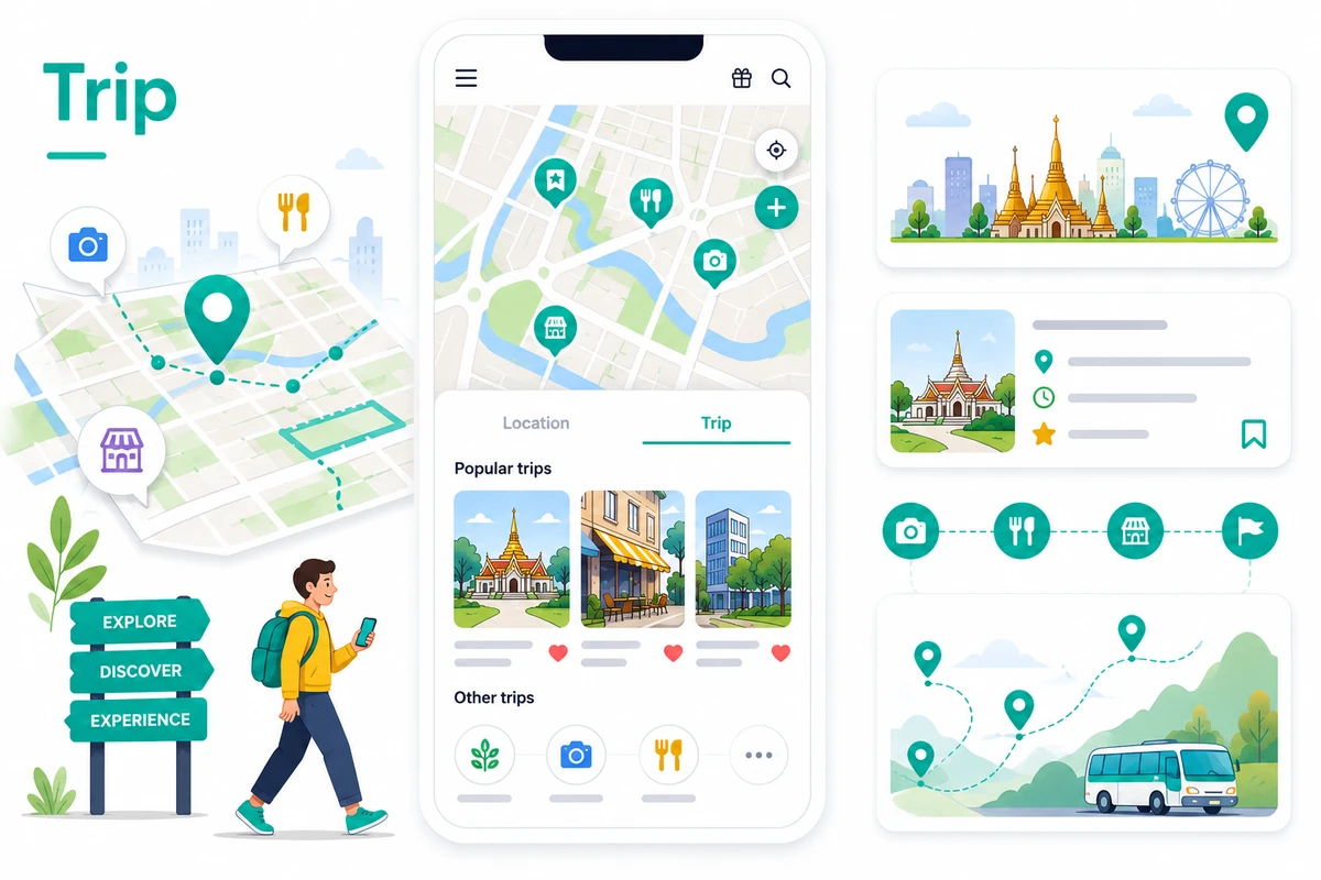 Fourgle Platform Trip Feature